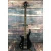 Custom Tradition B100 Left handed 4 string bass Gloss Black with padded gig bag #1 small image