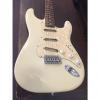 Custom Squier By Fender Strat Bullet Yellowed White #1 small image