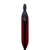 Custom Eyeland Bass Guitar Strap - Bass Xtra Clef Black on Red with Red Spider Web Bass Clef  Blk O #1 small image