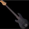 Custom Schecter Diamond-P Custom Active Left-Handed Electric Bass Satin Black #1 small image