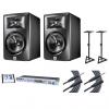 Custom 2x JBL LSR305 + Central Station PLUS + Stands + Mogami Cables #1 small image