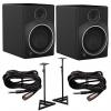 Custom Mackie - MR6mk3 Studio Monitors Pair with Cables and Stands Bundle