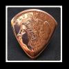 Custom Guitar Plectrum, Pick.  Golden State Mint, Morgan Head Cooper Bullion Coin. #1 small image