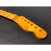 Custom TOG Flame Maple Tele Telecaster Neck One Piece Vintage Amber # 17 #1 small image