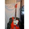 Custom Fender  jaguar bass guitar red