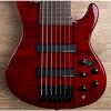 Custom Wolf 7 String Jazz Bass Neck Through Transparent Red / skb case #1 small image