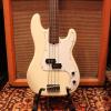 Custom 1995 Fender Precision Fretless Bass White USA Standard Guitar Jazz w/OHSC