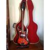 Custom 1967 Harmony H-25 Bass Super Clean , 1 Owner, With OSSC And Strap Redburst Collector Grade