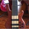 Custom Wolf 7 String Bass Neck-Thru SE Quilted Bubinga 1/4 w/ SKB Universal Case