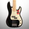 Custom Fender American Pro Precision V Electric Bass, 5-String, Maple Fingerboard, (with Case), Black
