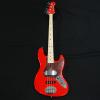 Custom Lakland USA 44-60 Fiesta Red 4 String Jazz Bass  Ships With FREE Tech 21 Bass Fly Rig