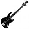 Custom Squier Deluxe Jazz Bass V Active (5 String) Ebonol Fingerboard - Black #1 small image
