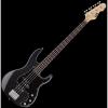 Custom ESP LTD AP-204 Electric Bass in Charcoal Metallic