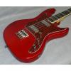 Custom Hofner Galaxie 4 Candy Apple Red Short Scale Bass