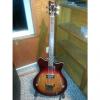 Custom Kent Hollowbody Bass With SUPER RARE GUMBY headstock   1960's Sunburst Cherry Nice Original Condition
