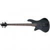 Custom Schecter Stiletto Stealth-4 Left-Handed Electric Bass Satin Black #1 small image
