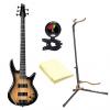 Custom Ibanez GSR206SM 6-String Electric Bass Guitar in Natural Gray Burst With Accessories #1 small image