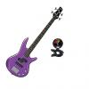 Custom Ibanez GSRM20MPL GSR Series Electric Bass Guitar in Metallic Purple Finish With Snark SN5X Tuner #1 small image