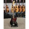 Custom Fender Deluxe Active Jazz Bass Black With Red Pickguard #1 small image
