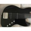 Custom Squier Deluxe Jazz Bass IV Active 4 String with Ebonol Fingerboard - Black UPGRADES
