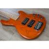Custom G&amp;L USA L-2000 Electric Bass Maple Neck &amp; Fretboard 12&quot; Radius Clear Orange Finish + Case