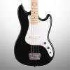 Custom Squier Bronco Electric Bass, Maple Fingerboard, Black