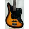 Custom Used Squier Jaguar Electric Bass Guitar Sunburst #1 small image