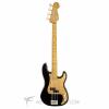 Custom Fender '50s Precision Maple Fingerboard 4 Strings Electric Bass Guitar Black - 131702306 #1 small image