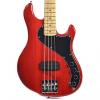 Custom Squier Deluxe Dimension Bass IV MN Crimson Red Transparent