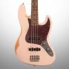 Custom Fender Flea Jazz Electric Bass (with Gig Bag), Roadworn Shell Pink #1 small image