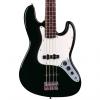 Custom Fender Squier Affinity Jazz Bass Guitar, Black, Rosewood
