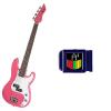 Custom Bass Pack-Pink Kay Electric Bass Guitar Medium Scale w/SN1 Tuner