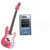 Custom Bass Pack-Pink Kay Electric Bass Guitar Medium Scale w/Metronome (Light Blue)