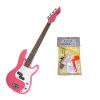 Custom Bass Pack - Pink Kay Electric Bass Guitar Medium Scale w/Guitar Care Kit
