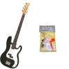 Custom Bass Pack - Black Kay Electric Bass Guitar Medium Scale w/Guitar Care Kit #1 small image