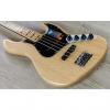 Custom Fender American Elite Jazz 4-String Bass Guitar Maple Fingerboard Natural + Case