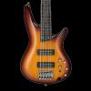 Custom Ibanez SR375EF Fretless 5-String Bass - Brown Burst
