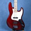 Custom Fender Standard Jazz Bass 4 String Electric Bass Guitar - Candy Apple Red MX15568123