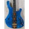 Custom Mayones Custom PI 3 Slap Machine Wojtek Pilichowski Signature Electric Bass in Transparent Blue