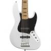Custom Squier Vintage Modified Jazz Bass V - Maple - Olympic White