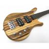 Custom Kona 4 String Bass Zebra Wood - Model: KWB4Z