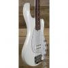 Custom Music Man Stingray 5 String Bass Guitar Neck Thru White Finish w/ Case -Sale Price Through October