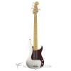 Custom Fender Squier Vintage Modified Precision Maple Fingerboard 5-String Electric BassGuitarOlympic White