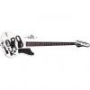 Custom Schecter Simon Gallup Ultra Spitfire Gloss White with Graphic Bass with Free Gig Bag