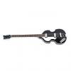 Custom Hofner HCT 500/1 Contemporary Left-Handed Violin Bass Guitar w/ Case Black
