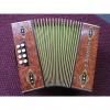 Custom Vintage Hohner Steel Reed Button Accordian  Brown #1 small image