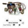 Custom Bartolini 4.7 Compact Preamp 2-Pickup 4-Knob 1-Switch 3-Band Vol - Bl - Mid - Treb/Bass Stack - Mid Sw