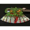 Custom Gene Simmons Cort Axe Bass - Custom Painted by Gentry Riley - Green Serpent