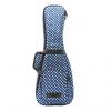 Custom Beaumont Stylish Blue Polka Dot Soprano Ukulele Bag - Padded Designer Case