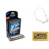 Custom HOHNER Blues Harp MS Harmonica Key A, Made in Germany, Case &amp; Harmonica Holder, 532BL-A PACK